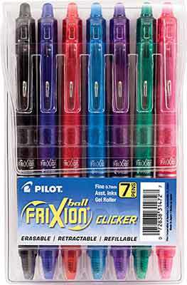 Pilot FriXion Clicker Retractable Erasable Gel Pens