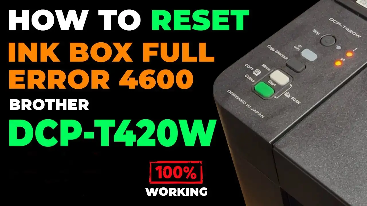 how to reset brother printer dcp-t420w
